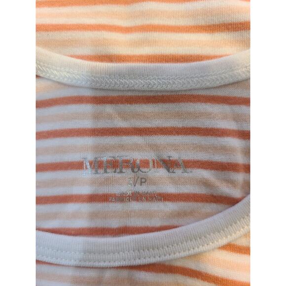 Merona small women's orange white striped tank top - Picture 3 of 6